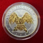 1 Troy OZ .999 Silver “GOD BLESS AMERICA” Eagle-Punisher- 24K Gilding  by SFS