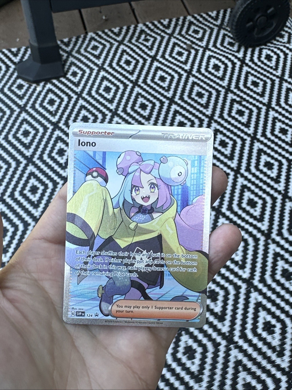 Pokemon TCG Iono 124 Black Star Promo Scarlet & Violet Promo Cards Near Mint