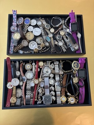 Lot Of Watches 60 Pieces For Parts Or Repair All Untested 