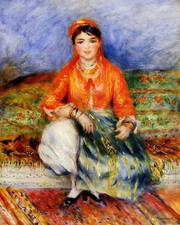 Algerian Girl Painting by Pierre-Auguste Renoir 8x10" Art Print High Quality