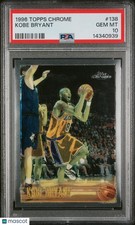 1996 Topps Chrome Basketball Kobe Bryant RC Rookie #138 PSA 10