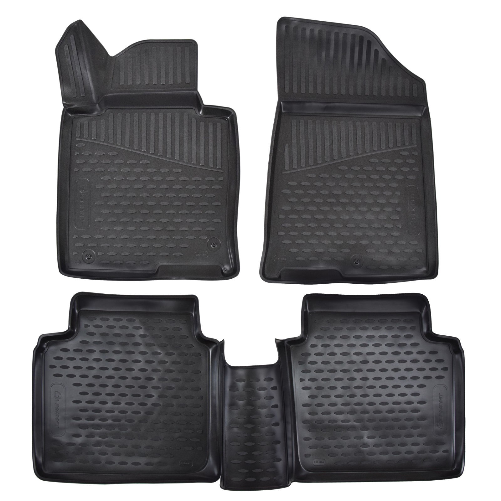 Tapis caoutchouc Hyundai Sonata depuis 2017, protection sol sur mesure quatre pièces anti-dérapant