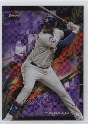 2024 Topps Finest Common Purple Checkerboard Refractor /150 Yordan Alvarez 11o2