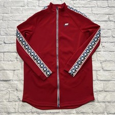 Nike Men  s Track Jacket Small Letter On Sleeves Red Full Zip Logo On Back