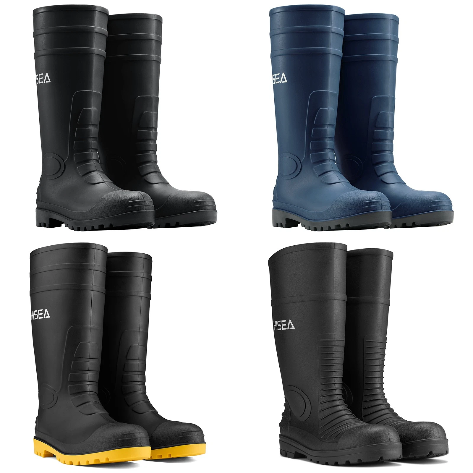 HISEA Men Waterproof Steel Toe Rain Boots Knee Hign Industrial Safety Work Boots
Opens in a new wind