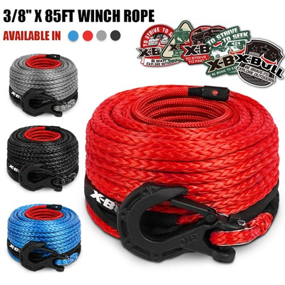 #ad X BULL Synthetic Winch Rope 32000LBS 3 8quot; x 85ft Recovery Rope Truck 4WD 4 Color $78.90