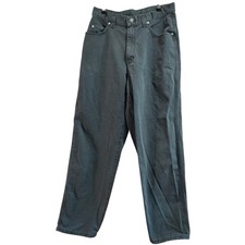 Vintage Green Riveted Lee Size 12 Straight Leg Work Denim Jeans