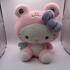 12  Large Pink hello kitty frog suit kigurumi plush cute size 11  Tall Xtra Soft