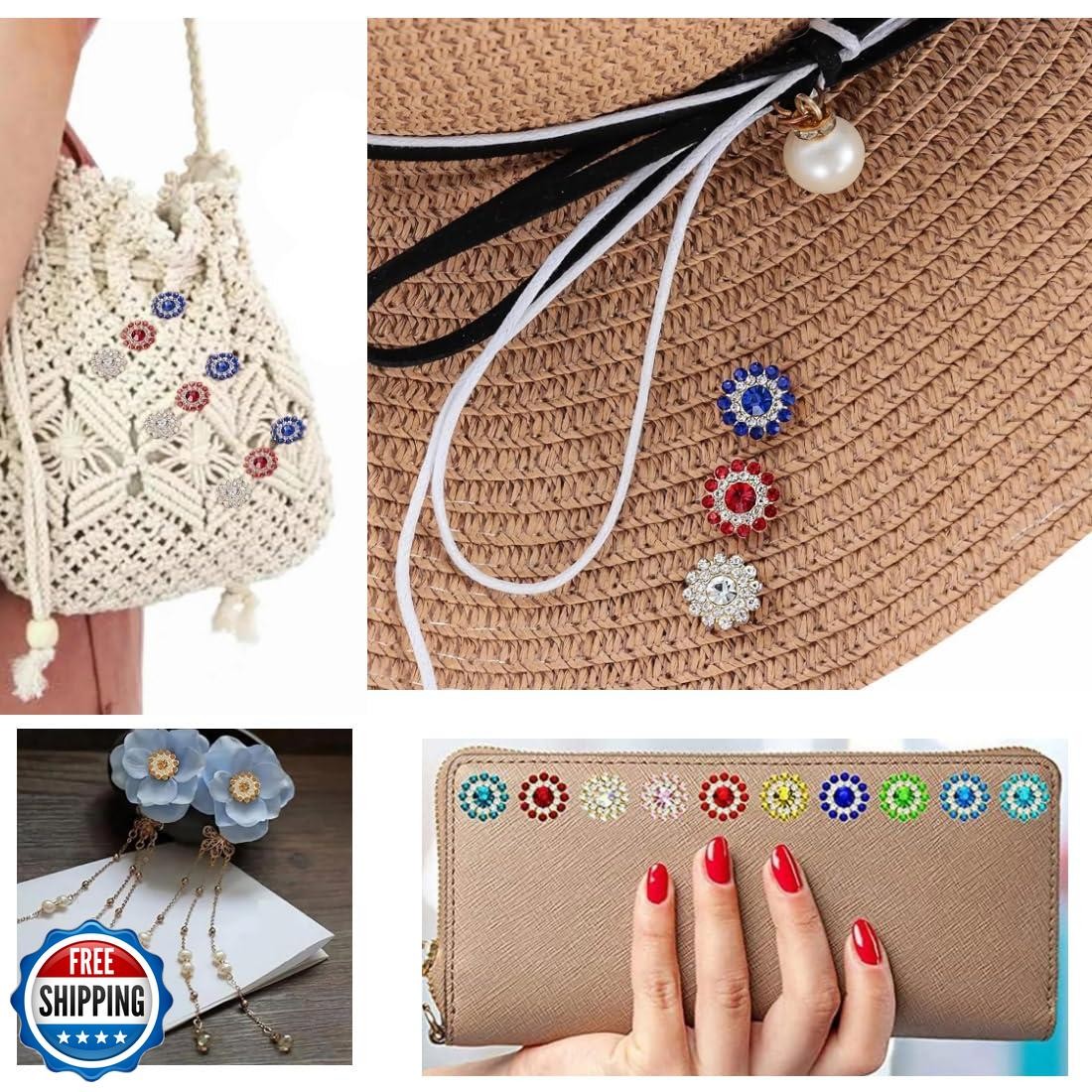 TKDUJH 100pcs 14mm Gold Claw Sew on Rhinestones, Crystal Gems Jewels for Craf