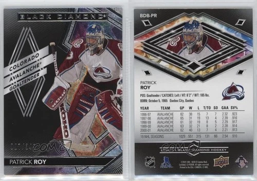 2020-21 Upper Deck Black Diamond Legends /349 Patrick Roy #BDB-PR HOF
