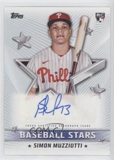 2022 Topps Update Baseball Stars Auto Simon Muzziotti #BSA-SMU Auto 0h1