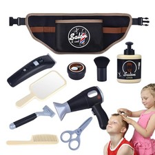 10PCS Shaving Kit for Boys Kids Barber Set Toy Pretend Play Hair Salo