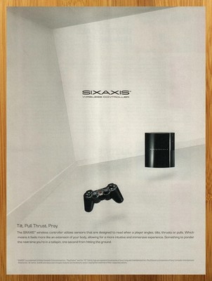 2006 SIXAXIS Controller Playstation 3 PS3 Print Ad/Poster Video Game Cons FRAMED