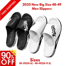2025 New Men’s Summer PVC Slippers Soft Anti Slip Outdoor Beach Gym Sandals Gift