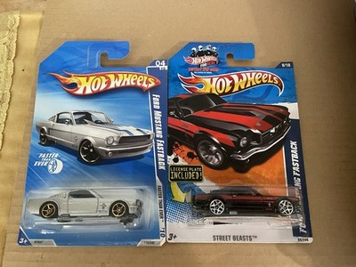 Hot Wheels Ford Mustang Fastback 2010 FTE & 2011 License Plate Included Lot Of 2