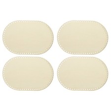 12" x 8" Crochet Basket Bottom, 4Pcs Oval Blank Wooden Base