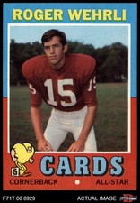 1971 Topps #188 Roger Wehrli Cardinals-FB RC HOF Mizzou 7 - NM