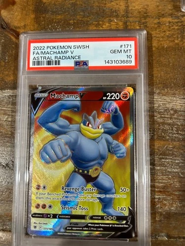 Pokemon 2022 Astral Radiance Full Art MACHAMP V #171 PSA 10 Gem Mint RARE