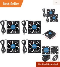 4PCS 80mm USB Fan 5V Brushless 8025 80x25mm for Cooling DIY PC Computer Case ...