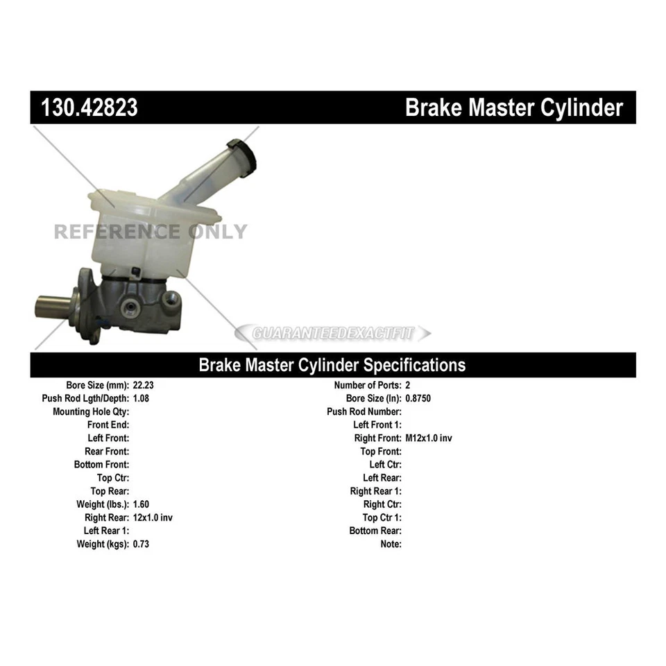 For Nissan Versa 2012-2019 Centric Brake Master Cylinder TCP - Изображение 3 из 3