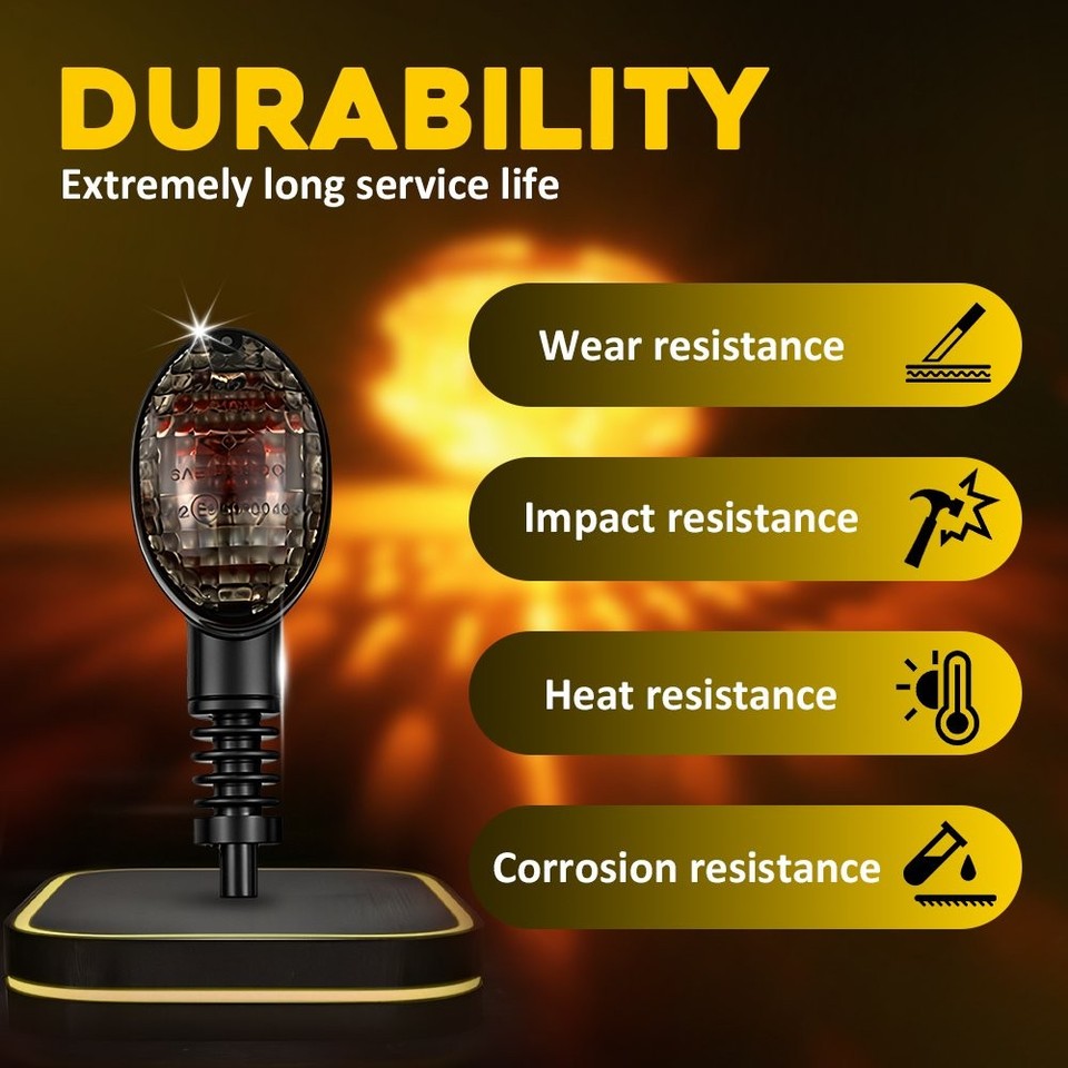 Front Rear Smoked Lens Turn Signal Indicator Lights For Yamaha XT660X ...