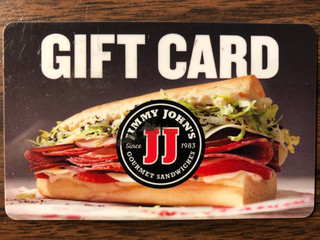 Jimmy John's Gift Card $100.00 Value. Free Shipping!