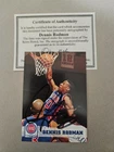 DENNIS RODMAN 1993 NBAHoops with AUTOGRAPH & COA Detroit Pistons