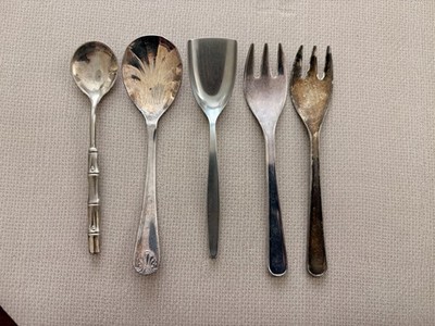 WMF Cromargan England Italy Jam Sugar Spoons & Cocktail Forks Silver Plated