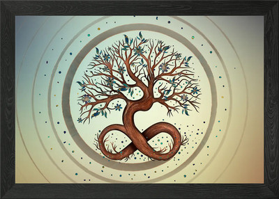 Baum des Lebens Unendlichkeit gerahmtes Wandbild Poster Leinwanddruck Bild