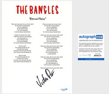 Vicki Peterson 'The Bangles' Signed Lyric Sheet 'Eternal Flame' ACOA
