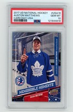 Auston Matthews 2017 Upper Deck National Hockey Card Day USA #USA16 PSA 10 RC A