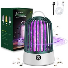 Rechargeable Mosquito & Fly Killer Lamp Electric UV Light Insect Zapper Trap NEW