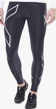 2XU Men's Elite Compression Tights Black/Steel Med