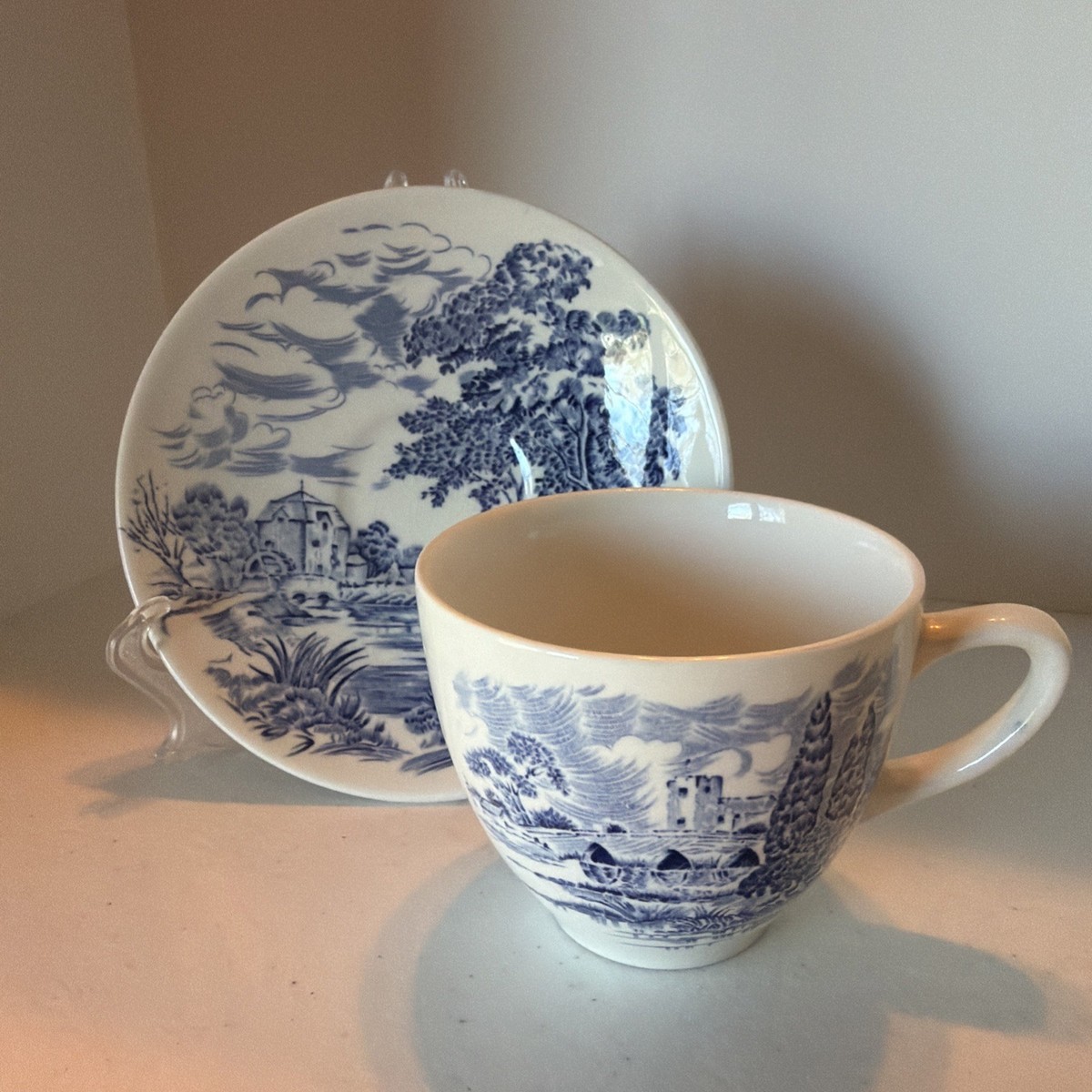 Wedgwood & Co LTD Countryside Made in England Cup & Saucer Blue
