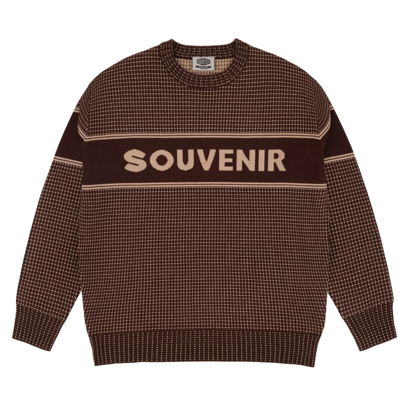 Brand New Mens Souvenir Jaquard Knit Sweater Chocolate Size Large 20290₽