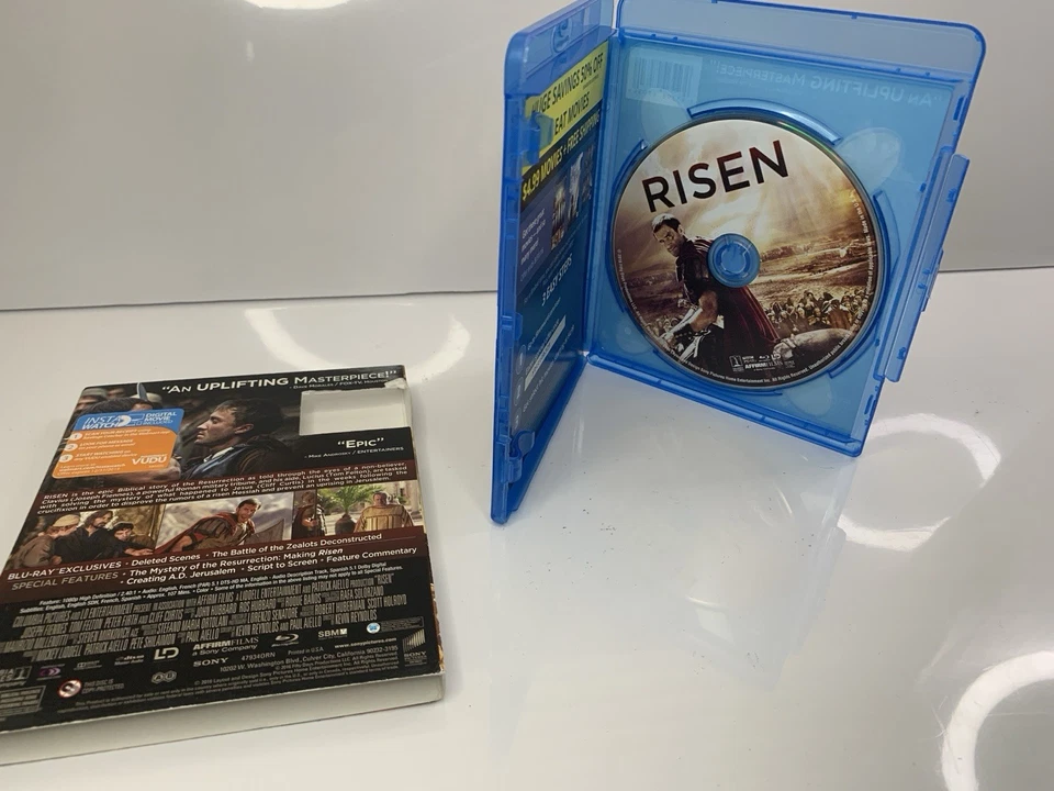 Risen (Blu-ray Disc, 2016) With Slipcover and Special Features - Joseph Fiennes Foto 3 de 4