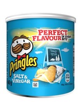 Pringles Salt & Vinegar Crisps | 12x40g | Free Delivery