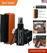 5-in-1 Anti-Static Vinyl Record Cleaning Kit with Velvet Microfiber Brush