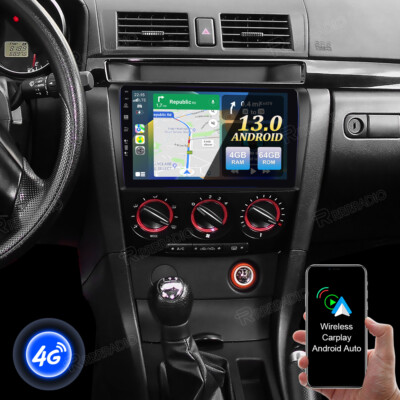 9'' Android 13.0 Autoradio Für Mazda 3 2004-2009 GPS Navi DAB WIFI Carplay 4+64GB