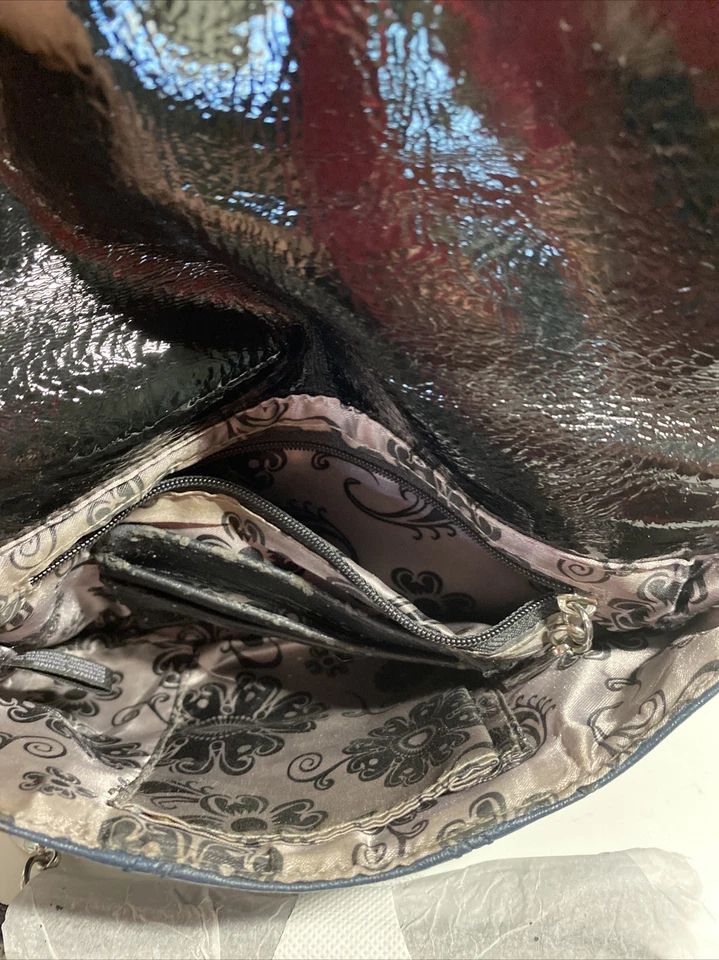 Grace Adele застежки - Tess - темно-страус конверт стиль Дамская сумка с ремнем PreOwn - Изображение 3 из 4