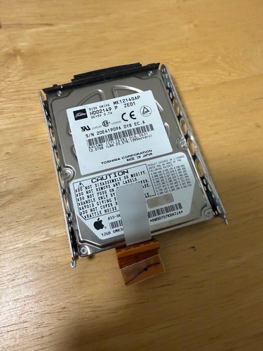 APPLE POWERBOOK G3 PISMO HARD DRIVE CADDY + CABLE w/ 12gb drive