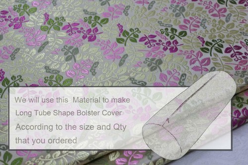 Bolster Cover*Colorful Flower Brocade Neck Roll Long Tube Yoga Pillow Case*BA5 - Picture 9 of 18