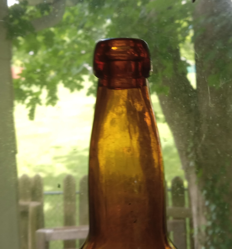 DAYTON,OHIO AD.SCHANTZ BREWERY NICE APPLIED BLOB TOP 1890 BEER BOTTLE - Picture 3 of 10