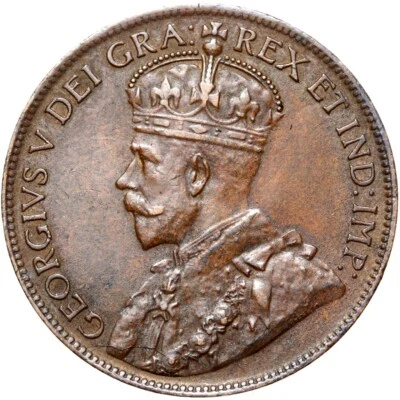 Kanada Canada - König George V.  - Münze - 1 One Cent 1920 - Ottawa ERHALTUNG ! - Bild 1 von 2