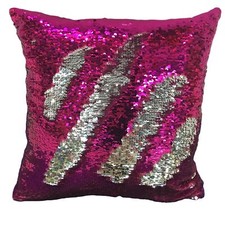 Freestyle Reversible Color Change Sequin Throw Pillow Cases Covers in Two-Ton...
