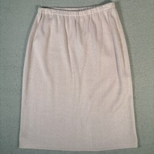 Vintage Philippe Marques Petites Pink Knit Pencil Skirt Elastic Waist