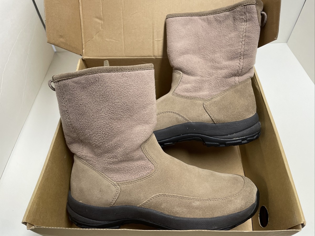 LL Bean Suede Fleece Lined Zip Up Insulated Winter Boots  display picture 1