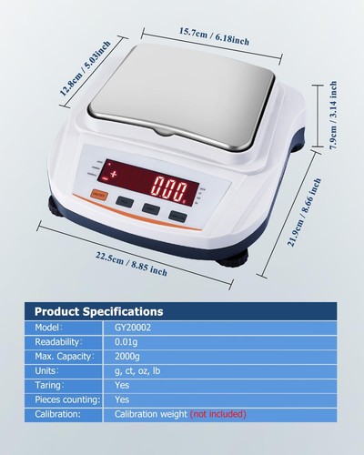 500g Analytical Balance 0.001g Digital Lab Precision Balance Precision Scale - Picture 44 of 44