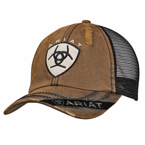 ARIAT Distressed Brown ~ Baseball CAP 