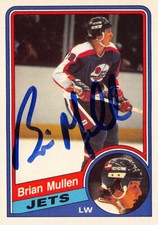Brian Mullen autographed Hockey Card (Winnipeg Jets) 1984 O-Pee-Chee #344